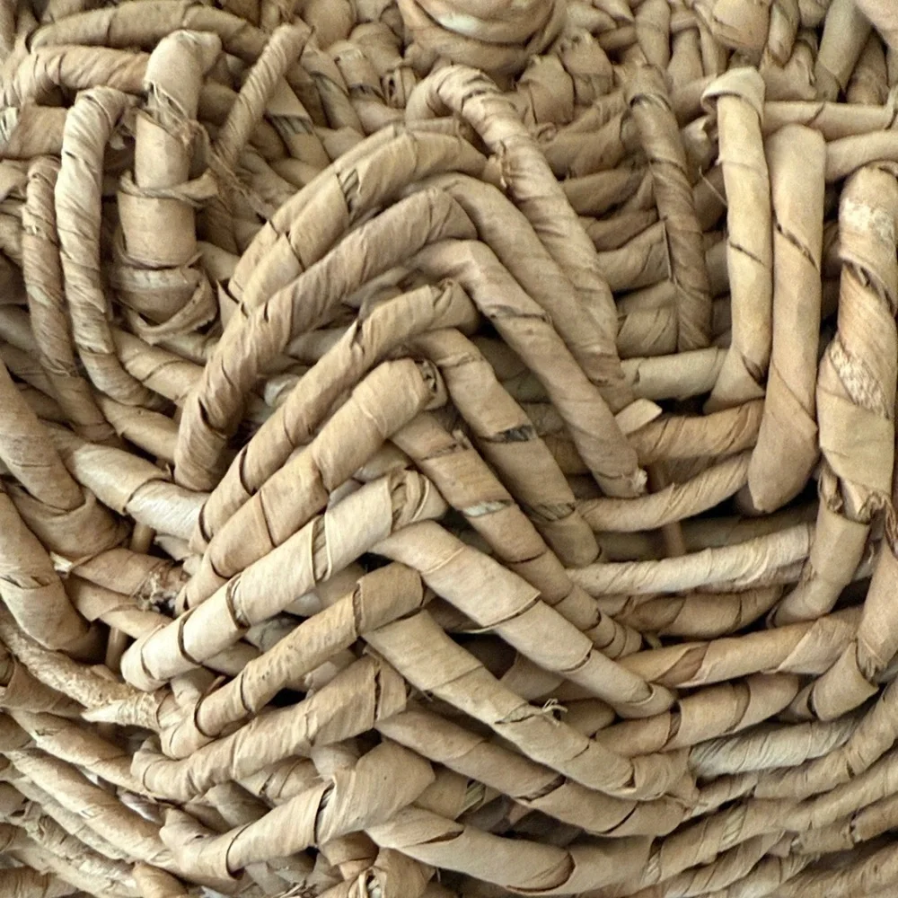 Woven Rattan Tan Pumpkin Home Accent